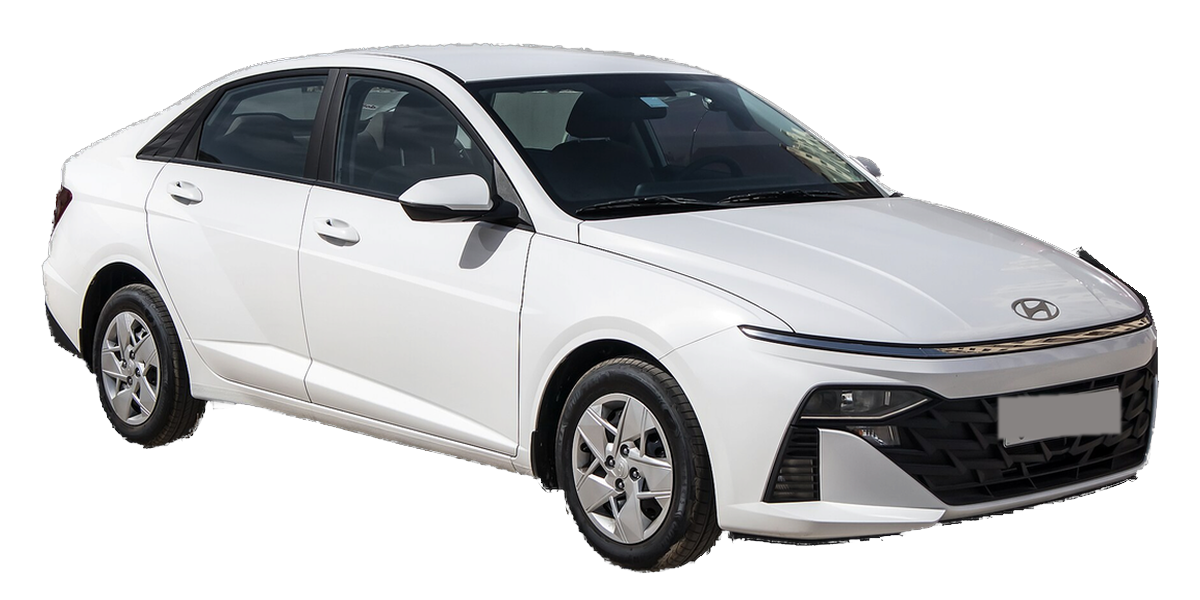 Hyundai Accent blanche à louer chez Jet Jad Car Casablanca